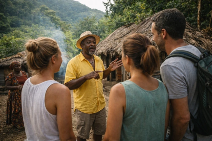Guided Maroon Village Cultural Experience Guided Maroon village cultural tour in Portland Jamaica