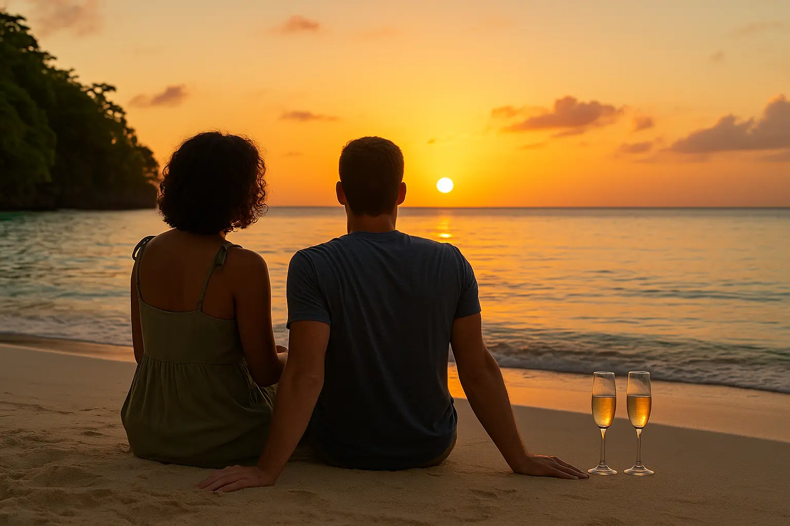 Sunset beach picnic and stargazing in Portland Jamaica
