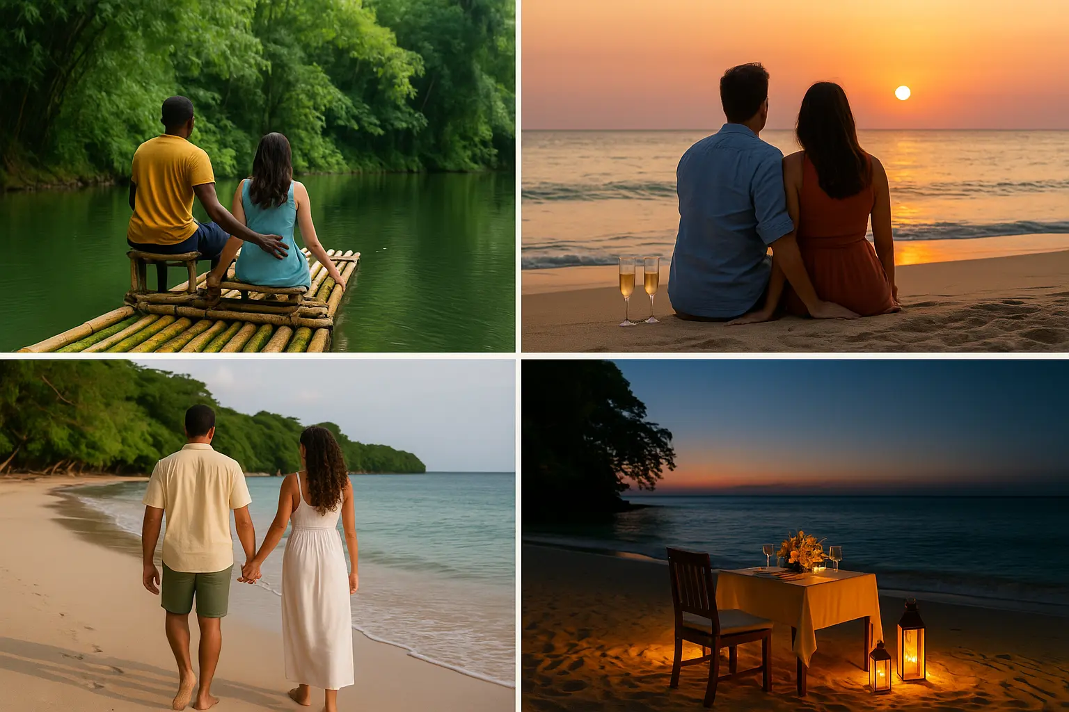 Romantic tour packages in Portland Jamaica – rafting, beaches, honeymoons