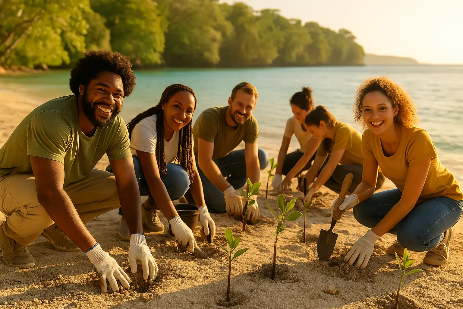Conservation Volunteering Jamaica – Mangrove Replanting Conservation volunteering Jamaica – beach cleanup and tree planting at San San Bay